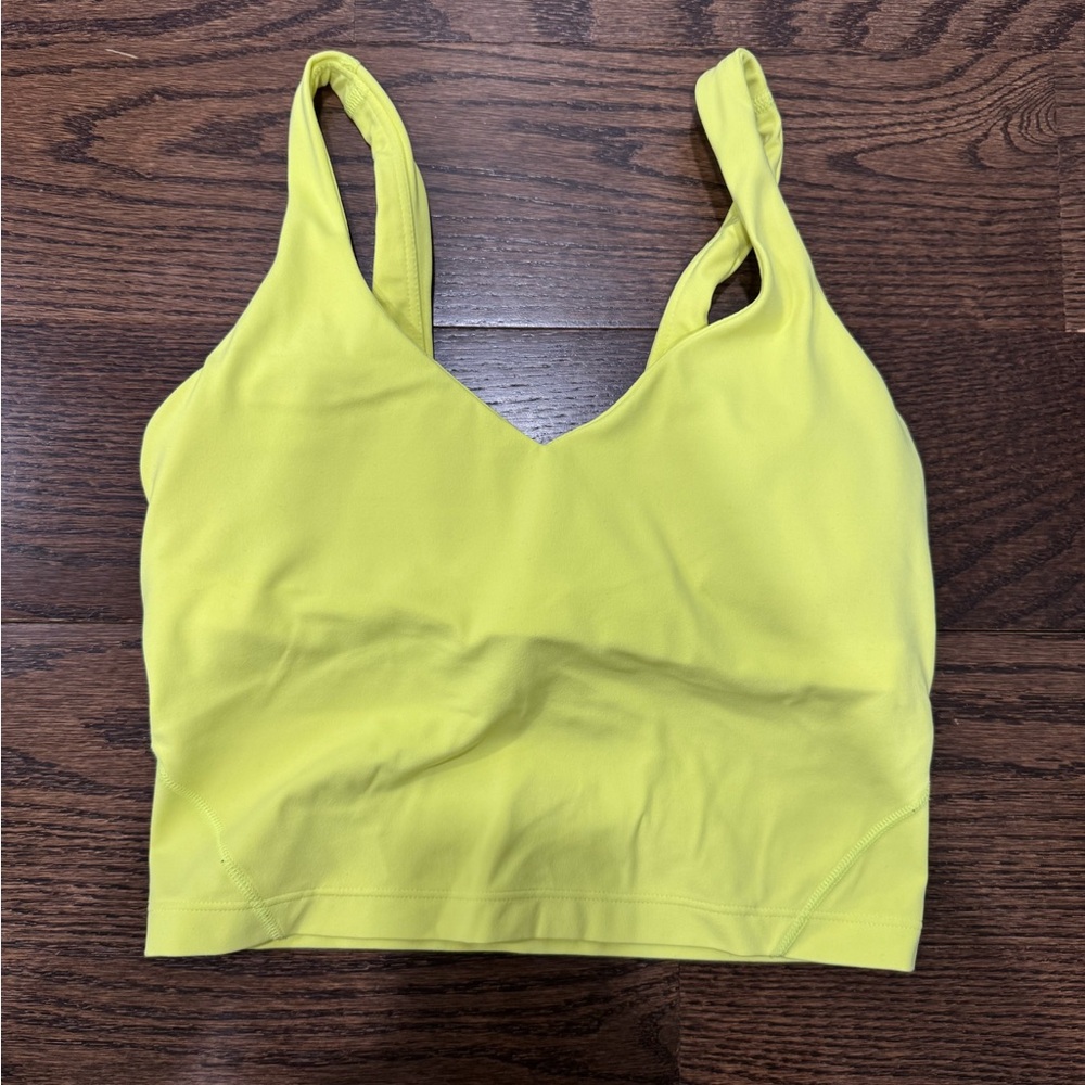 Lululemon Athletica Yellow Crop Top with Wide Straps